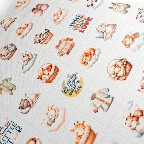 Multicolor Cotton Charm Pack & Panel for Quilts, Kids' Games - 42 Unique Beige/C - Picture 2 of 6